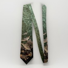 Endangered Species Dolphins Sea Life Ocean Men  s Green Black Silk Tie