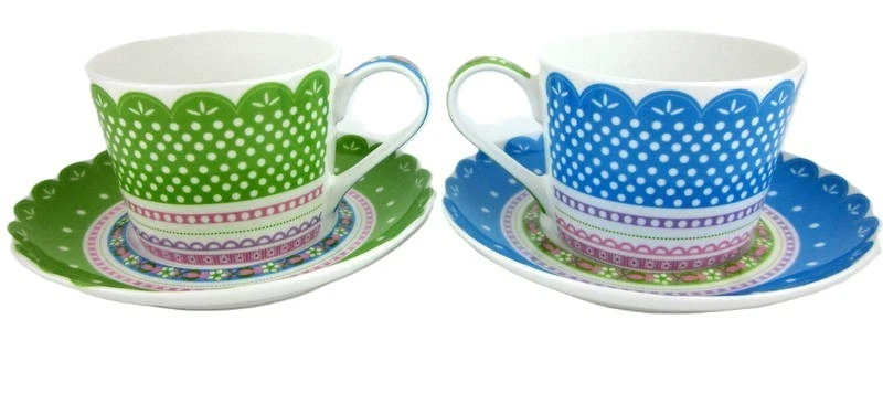 2 x Maxwell & Williams кашемир чашка и блюдце комплект CHANTILLY LACE кости фарфора - Изображение 2 из 4