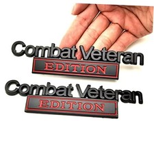 Edition Emblem Car Decals, Warrior Combat Veteran Combat Veteran Black/Red