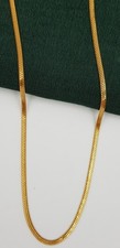 Daily Use 22K Gold Chain Flat Herringbone Style Chain Necklace Design Hallmarked