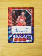 2023-04 Panini Amen Thompson Rookie Signature Series Red Blue Laser /25 Auto 
