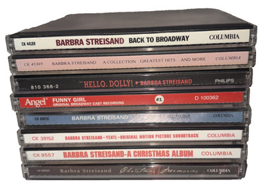 Barbara Streisand CD Lot Of 8 Hello Dolly Funny Girl Yentil Broadway 2 Christmas