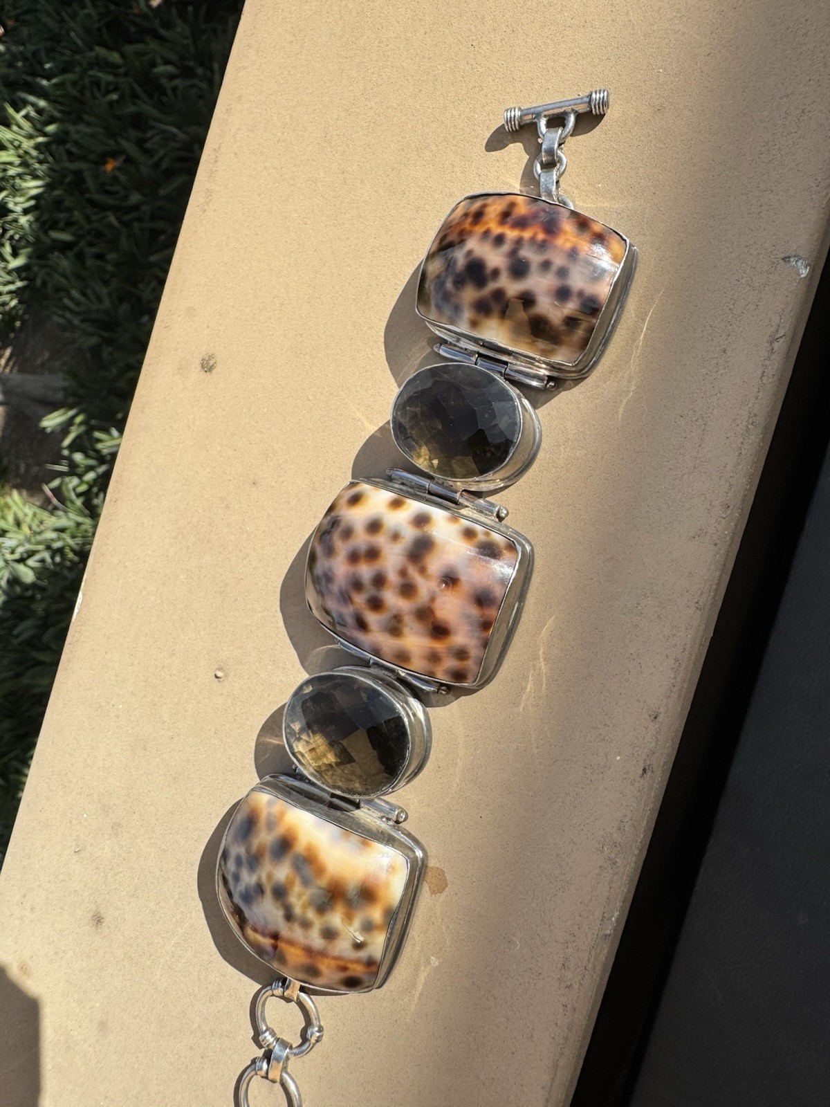 ❤️ 925 Sterling Silver Shell Toggle Bracelet Nati… - image 5