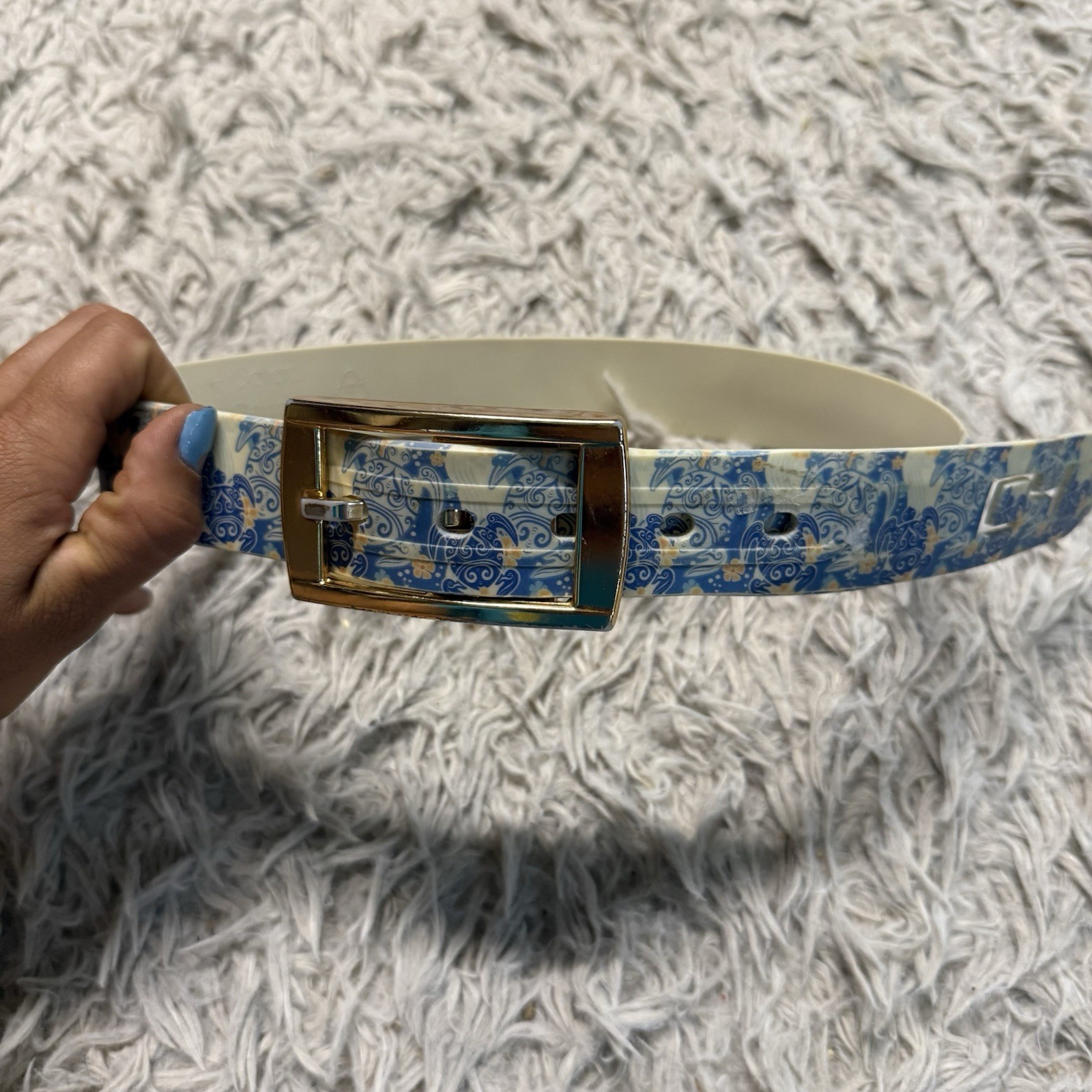 Blue Turtle/Seahorse C4 Horseback Riding Equestrian Belt