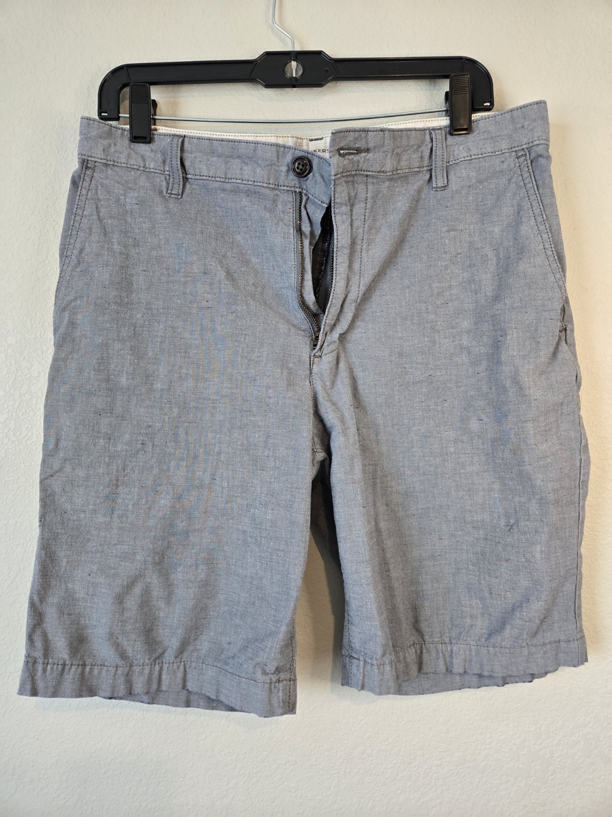 Dockers Men's Blue Solid Chino Cotton Shorts