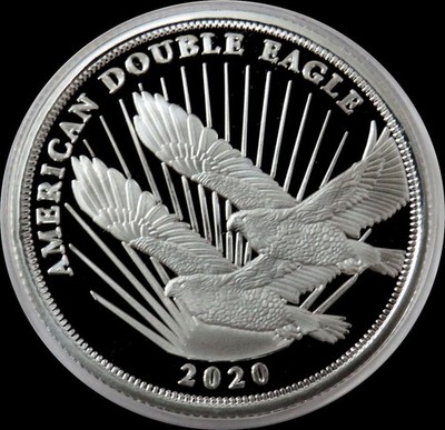 2020 SILVER COOK ISLANDS $2 AMERICAN DOUBLE EAGLE 1/2 OZ PROOF