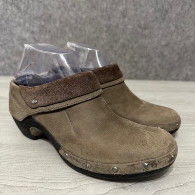 Merrell Drizzle Luxe Wrap Clogs Womens 7.5 Brown Studded Slip On Mules Shoes