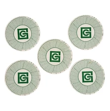 Graphic Controls Canada Recording Charts Industrial Circular Ad Coasters Lot 5