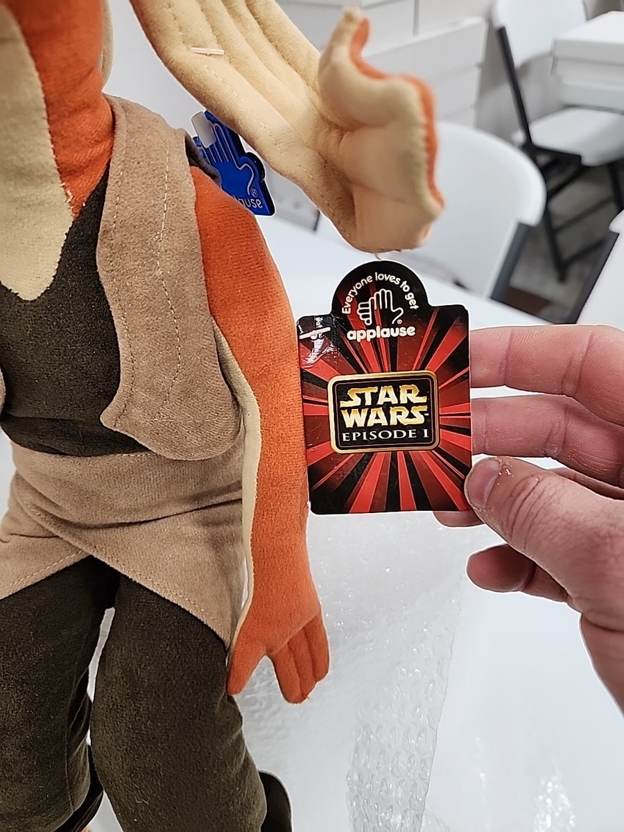Vintage Star Wars Episode 1 JAR JAR BINKS, by Applause Plush W