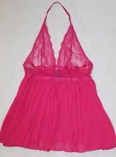 Ladies VICTORIA'S SECRET hot pink halter style nightie lingerie Size large