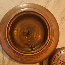 Kupfer mit perforiertem Lampenschirm auf F&uuml;&szlig;en, 2-teilig  75 Cm Sch&ouml;n