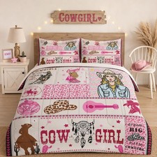 Pamnest Full Comforter Set 3 Pieces Cowboy Cowgirl Bedding All Season