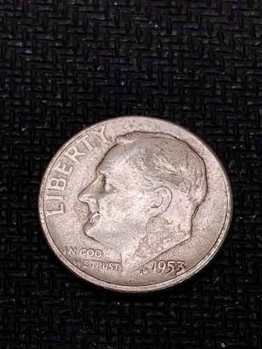 1953 Roosevelt Dime United States 10C in rare Very Fine-X Fine condition L#1051