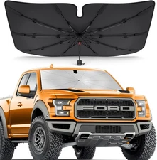 [2025 Updated] Car Windshield Sun Shade, [Effective Keep Cool]- Large(61"X33")