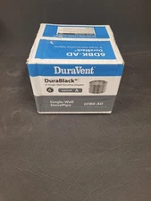 DuraBlack 6 in. Single-Wall Chimney Stove Pipe Adapter - Stove Pipe Connector