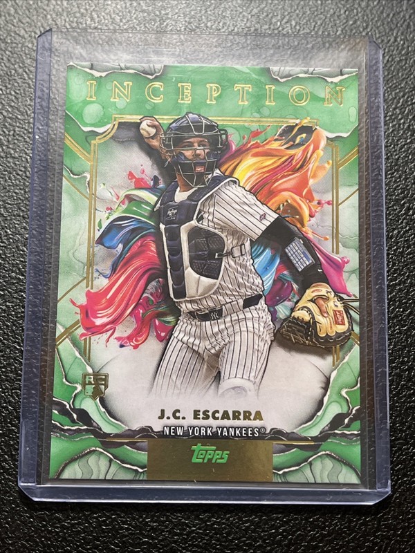 J.C. Escarra (Rookie Card) 2025 Topps Inception Yankees #10 Green Variation