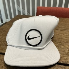 Nike Dri FIT Pro Structured Futura Golf Pro Cap Snapback- White - L/XL