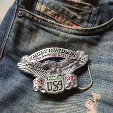 HarleyDavidson Vintage Belt Buckle 90s Used