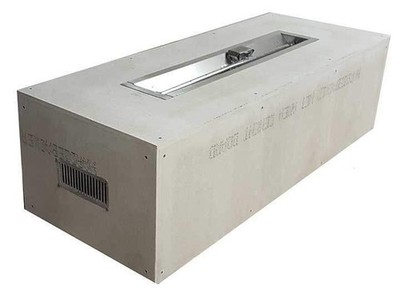 HPC Fire Rect Unfinished Fire Pit Kit w/ 48in. Match Lit Kit, LP, 60in. x 24in.