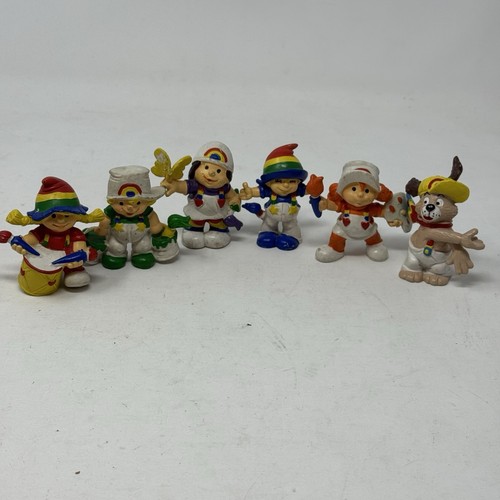 1980 W Berrie Rainbow Brite Kids - Lot Of 6 Different PVC Mini Figures
