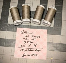 LOT OF 4 x 250m - Gutermann Sew-All (All Purpose) Thread - Col. 522 Cornsilk USA