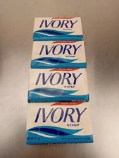 Lot of 4 Vtg Ivory Soap Bath Size 4½ oz Bars Orig Wraps P&G USA Mid Century