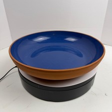 Garden Ridge Terracotta Bowl Cobalt Blue Glaz...