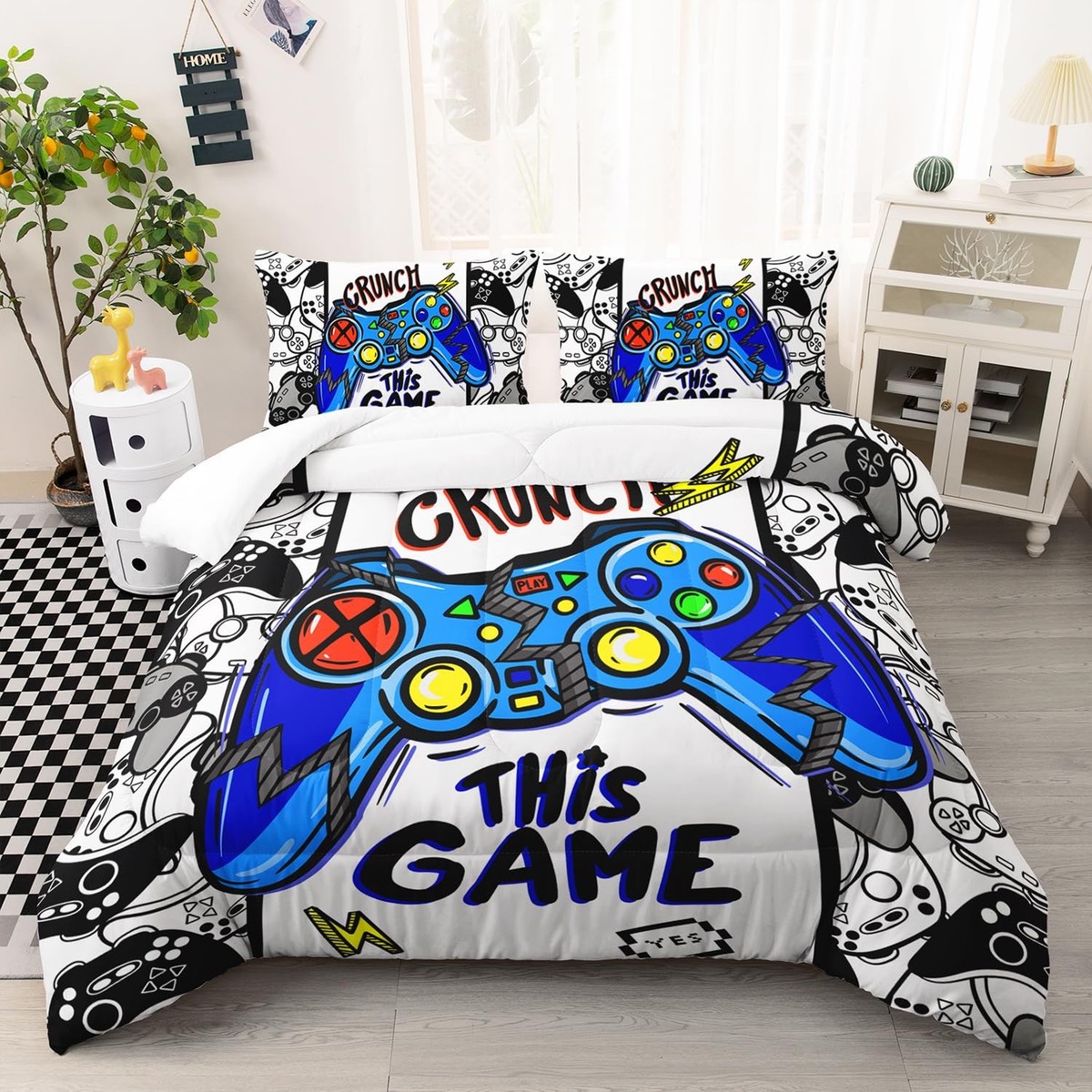 gamer full size boy comforter set