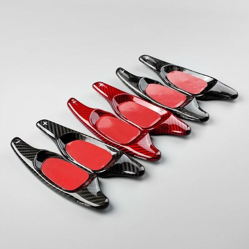 Extensión de palanca de cambios de volante de coche de fibra de carbono para Audi S6 2013-17 Foto 3 de 4