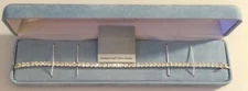 Epiphany Sterling Silver square Cubic Zirconia Tennis Bracelet, L 8”, NEW w/Box