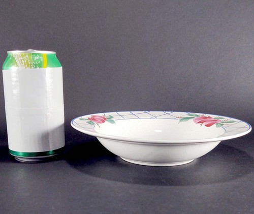 Studio Nova Macintosh Soup Bowls Blue Pink Apple Cottage Farmhouse Set of 4 - Picture 7 of 7
