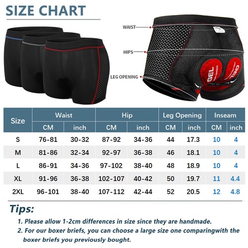 Men's Bicycle Shorts MTB Bike Shorts 5D Padded Gel Cycling Tights Shorts Pants - Picture 25 of 48