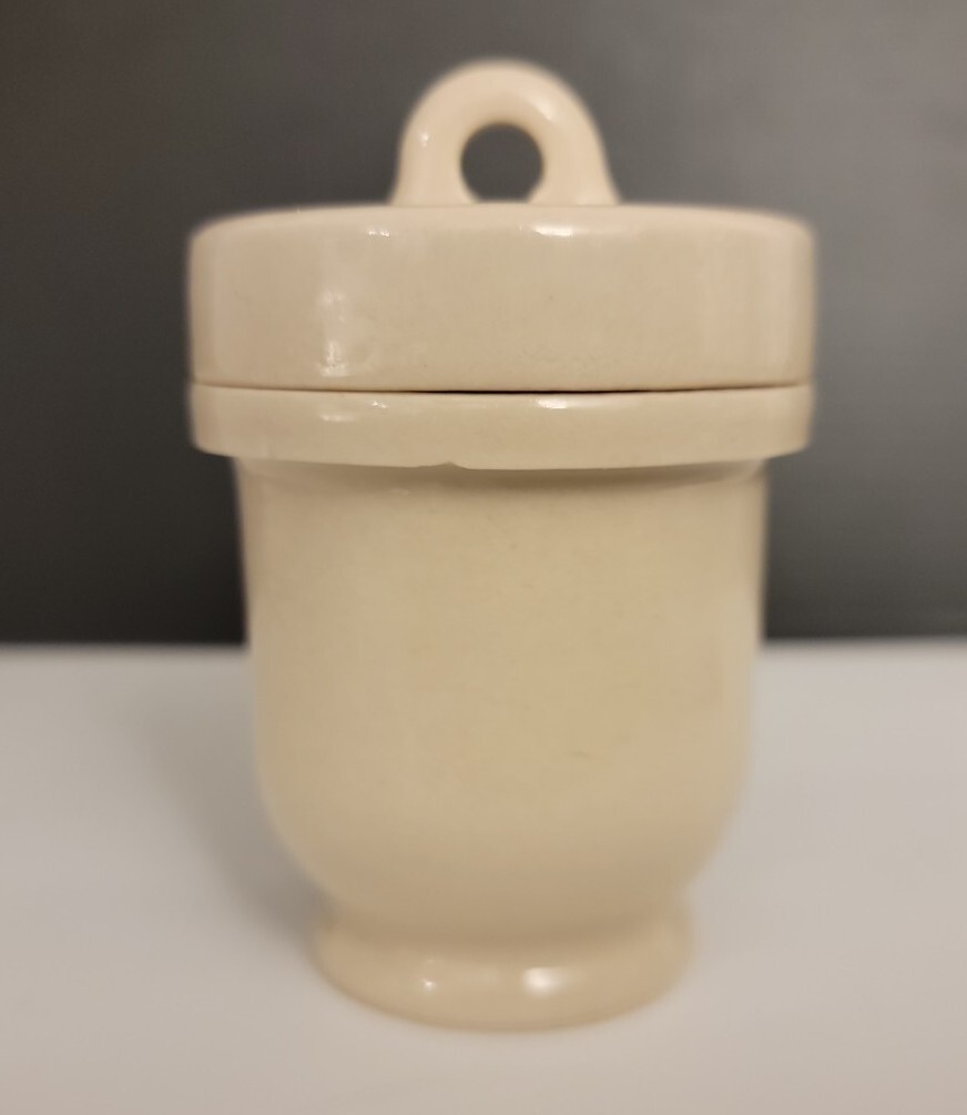 Antique 1920s Ceramic Egg Coddler Screw Top- Rd No 636774 U.S.A.