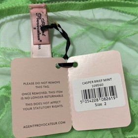 Agent Provocateur Casper Mint Green 2-piece Set: Bra 32B/ Brief AP2 Small