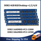 Hynix 8GB 16GB 32GB DDR3-1600MHz PC3-12800 240PIN 4GB New Desktop Memory RAM LOT