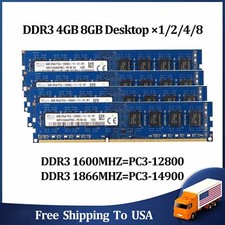 Hynix 8GB 16GB 32GB DDR3-1600MHz PC3-12800 240PIN 4GB New Desktop Memory RAM LOT