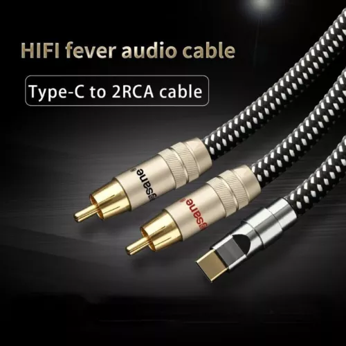 HIFI Audio 5N OCC Kern Typ C auf Cinch Kabel Lautsprecher Verstärker vergoldeter Stecker - Bild 4 von 9