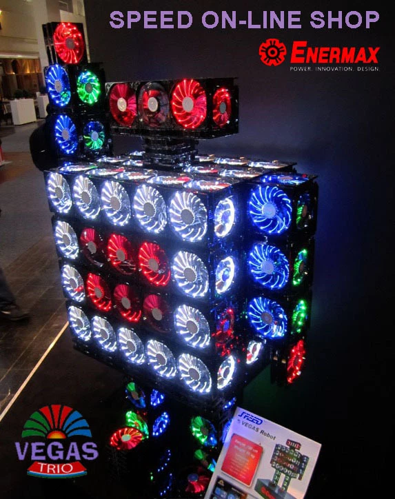 ENERMAX UCAPV14A-R 14cm Red LEDs Twister Bearing Apollish Vegas PC Cooling Fan - Image 4 of 4