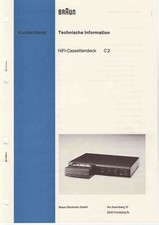 Service Manual-Anleitung für Braun C 2 