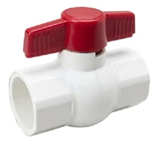 (8) pack 2" PVC Compact Ball Valve White Schedule 40 Slip x Slip 107-638HC