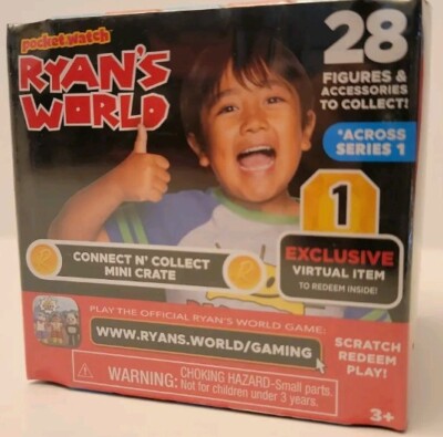 (2) Ryan's World Connect N' Collect Mini Crate's  Series 1 Brand New