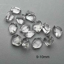 Herkimer diamond, 6 pcs 9-10mm herkimer diamond quartz crystals