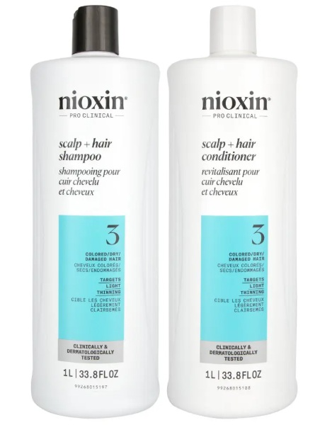 Nioxin System 3 Cleanser Shampoo & Scalp Therapy Conditioner DUO