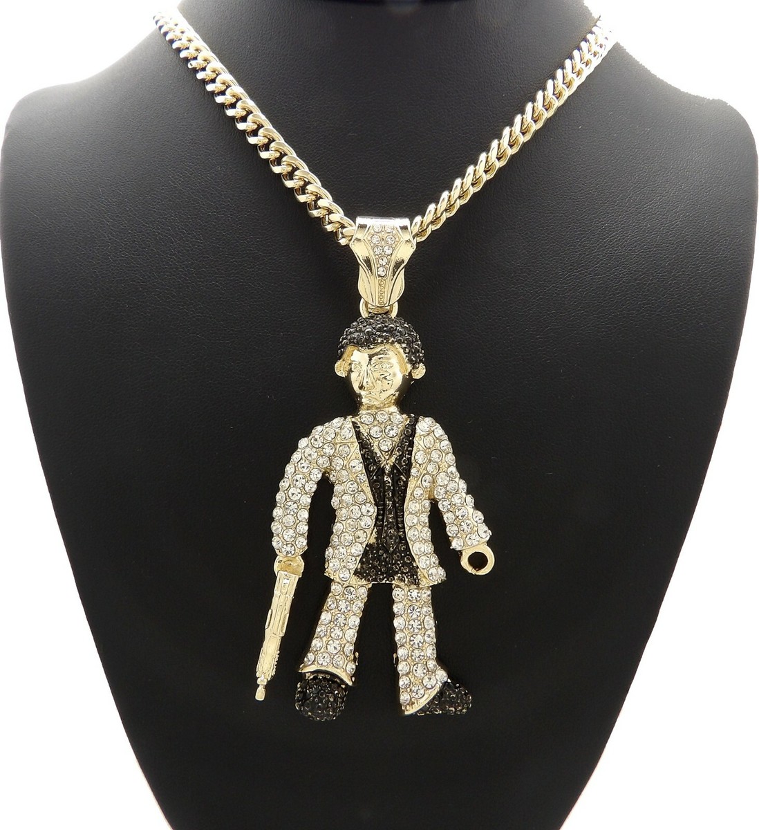 送税込【SCARFACE X KING ICE】SCARFACE PORTRAIT NECKLACE☆2色 送税込【SCARFACE X KING ICE】SCARFACE PORTRAIT NECKLACE☆2色