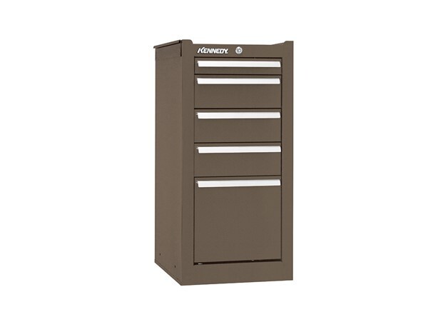 Kennedy Manufacturing, 185XB 5 Drawer Brown Hang-On Side Cabinet