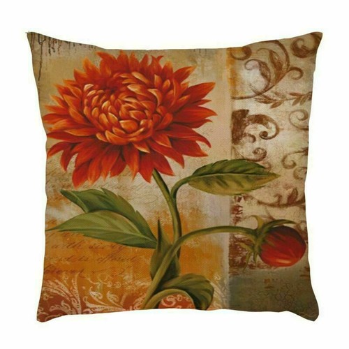Home Cover Sofa Case Waist Pillow Sunflower Stylish Cotton Decorative Cushion - Picture 40 of 58