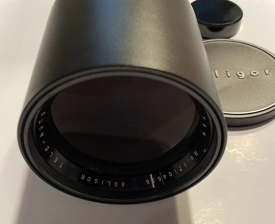 Lente Soligor Tele-auto 1:6,3 400 mm con estuche y cubiertas de lentes ambos extremos vintage Foto 4 de 4