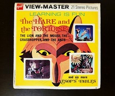 🎬Viewmaster Classic Tales🎬Le Favole di Esopo 🎬Raro set di mulinelli View-Master