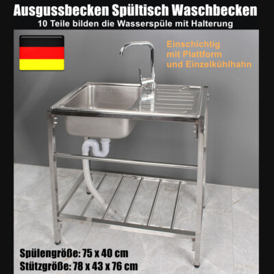 Multifunktionswaschtisch Edelstahl Waschtisch Spülbecken Spüle Spültisch Outdoor