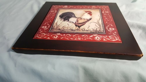 Gallo in piastrelle - arte da parete con cornice - decorazione 8" x 8" - Foto 2 di 6